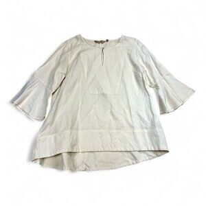 Soft Surroundings Bell-Sleeve Tunic Blouse Size L